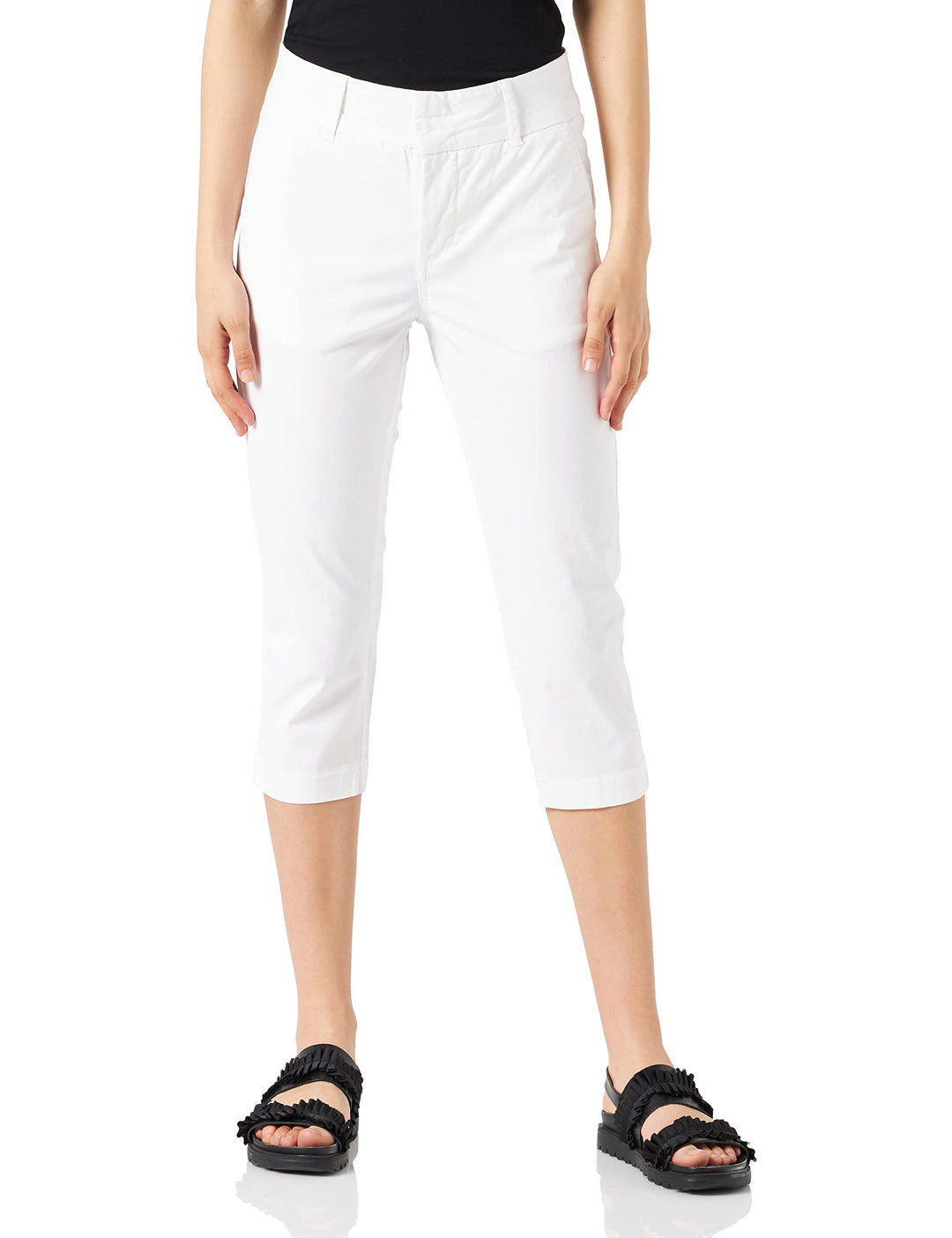 PART TWO Damen Soffiepw Pa Pants Classic Fit Hose 42 Bright White, 42 Bright White