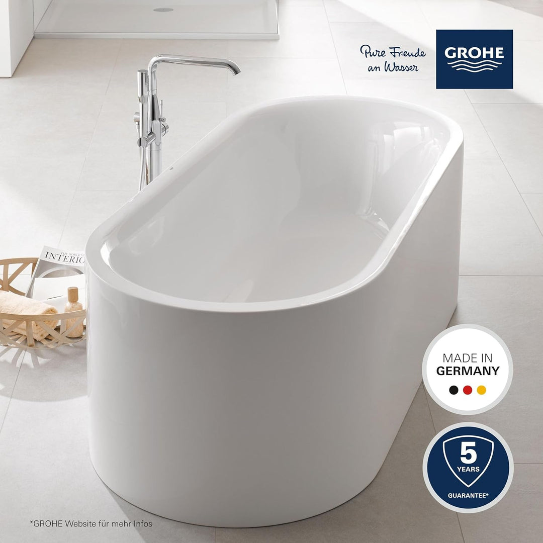 GROHE Essence - Einhand- Wannenbatterie (bodenmontage, mit Euphoria Cosmopolitan Stick Handbrause, a