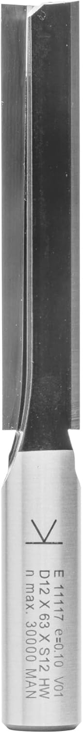 ENT 11117 Nutfräser HW, Schaft (S) 12 mm, Durchmesser (D) 12 mm, NL 63 mm, SL 40 mm, GL 107 mm, mit