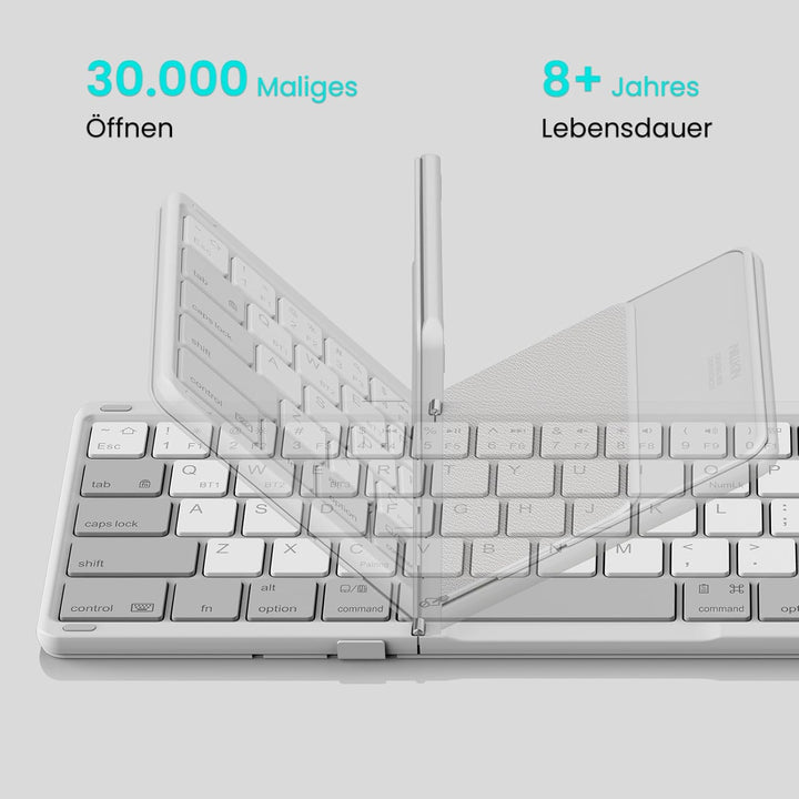 Nillkin Faltbare Reise-Tastatur mit Touchpad und Zahlenblock, drahtlose Bluetooth-Portabel-Falt-Tast