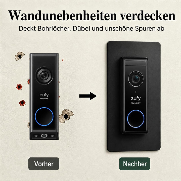 Blende Klingelschild für Eufy Video Doorbell E340 S220 C30 & C31 – Türklingel ZubehörI I Türstation