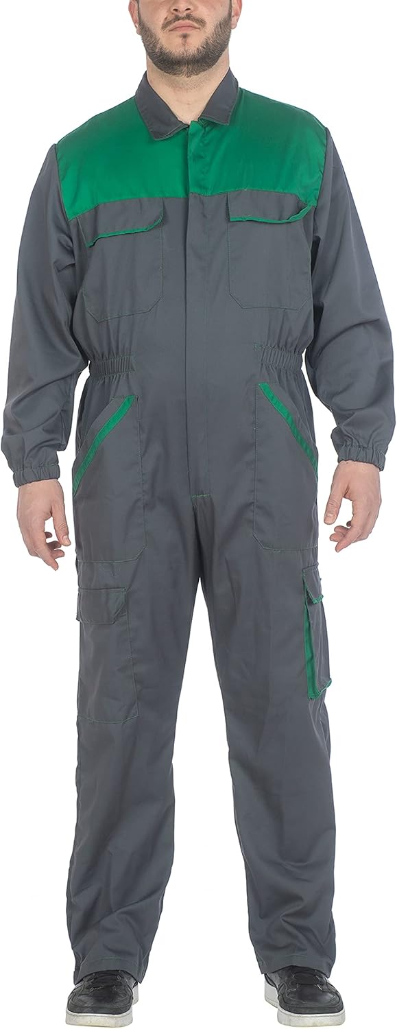 Arbeitsanzug mit Mehreren Taschen Arbeitsanzug, Grau / Grün