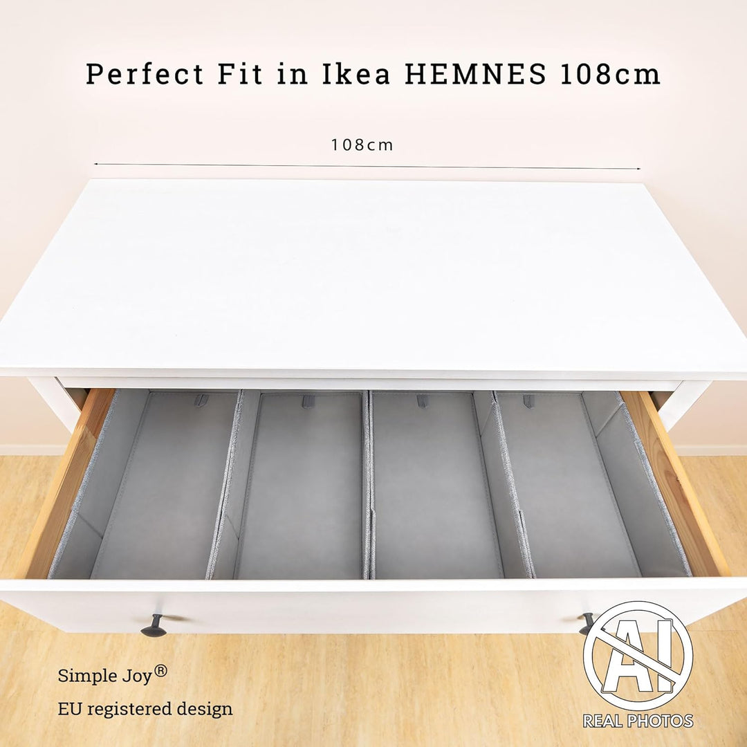 SIMPLE JOY® HEMNES FileFolding Box f. I K E A Kommode, DAS ORIGINAL; passgenau; Stabiler Boden; Schu