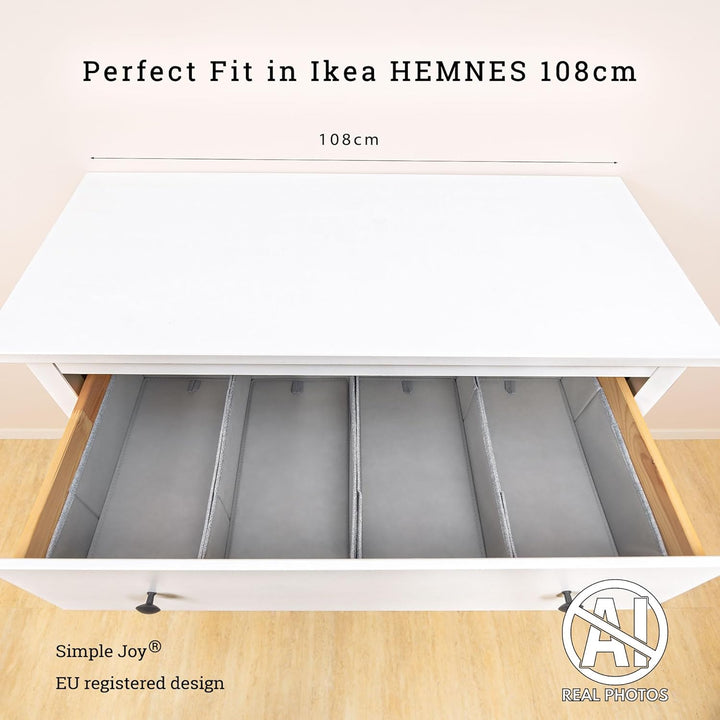 SIMPLE JOY® HEMNES FileFolding Box f. I K E A Kommode, DAS ORIGINAL; passgenau; Stabiler Boden; Schu