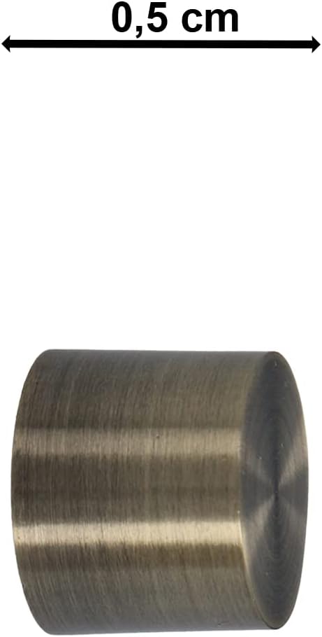 Sento 25/16mm Metall Gardinenstange Vorhangstange 2-läufig Messing Antik Classic 200 cm (2 Stangen 2