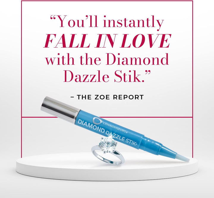 CONNOISSEURS Diamond Dazzle Stik – Tragbarer Diamantreiniger für Ringe und anderen Schmuck – bringen