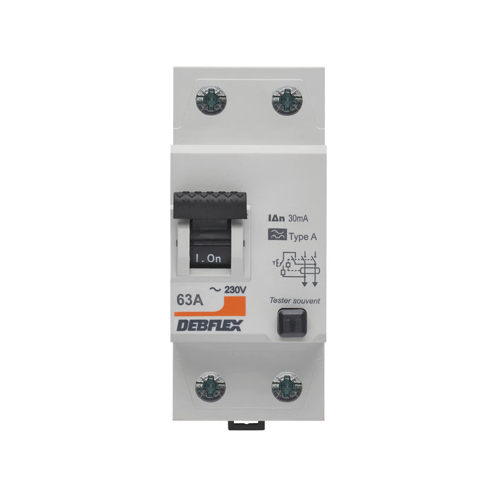 DEBFLEX - DIFFERENTIELLER SCHALTER 2P 30MA 63A 2 MODULE TYPE A - Modular - Modulare Serie - Differen