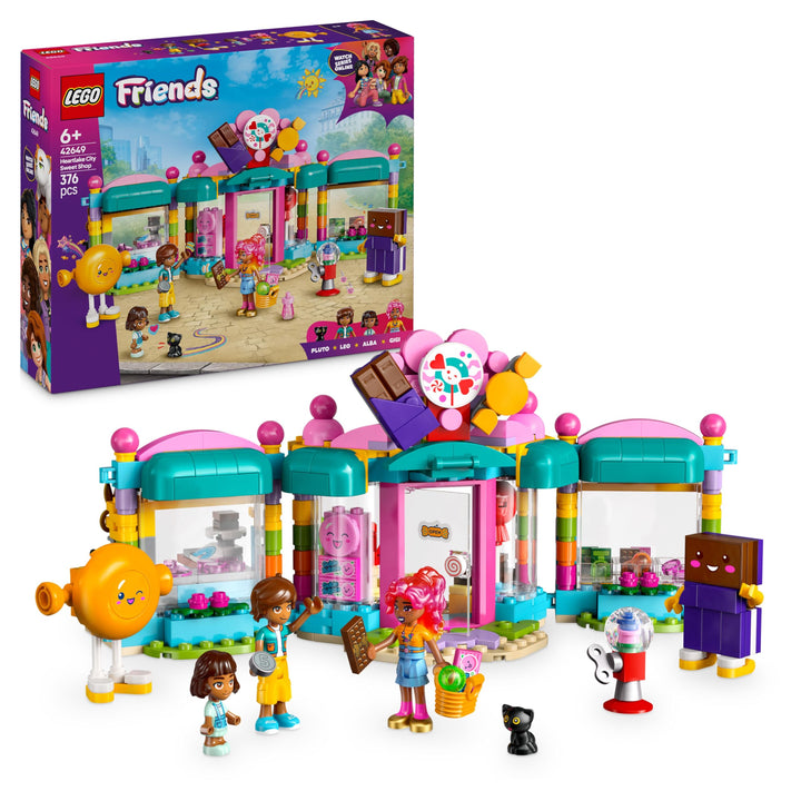 LEGO Friends Heartlake City Süsswarenladen, Spielset für Mädchen ab 6 Jahren, Rollenspiele mit 2 Min
