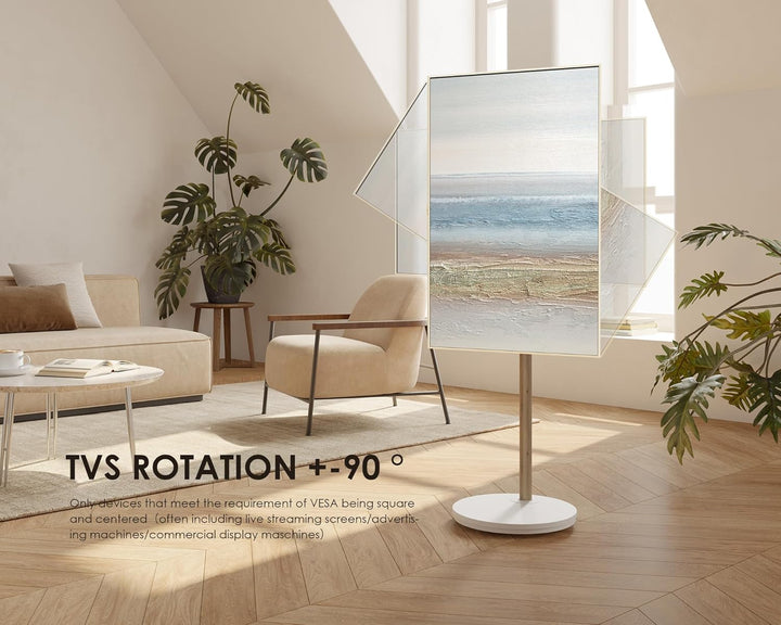 FITUEYES Design TV Ständer für 24-48" TV Mobiler TV Stand Rollbar 90° Bildschirmdrehung Kompakt Plat
