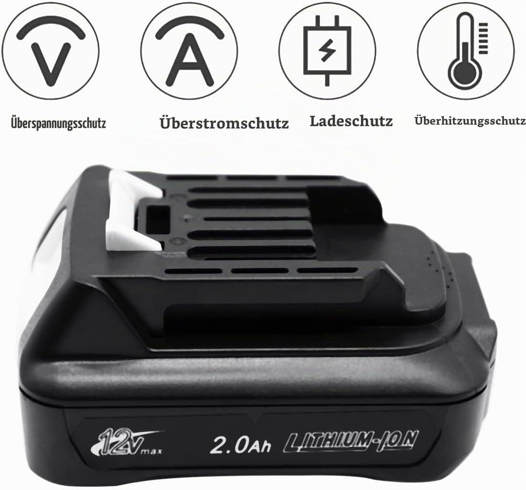 GOLEMON 12V 2,0Ah BL1021B Akku Für Makita BL1040B BL1020B BL1015 BL1016 Bl1041B Tool DF031D DF0331D