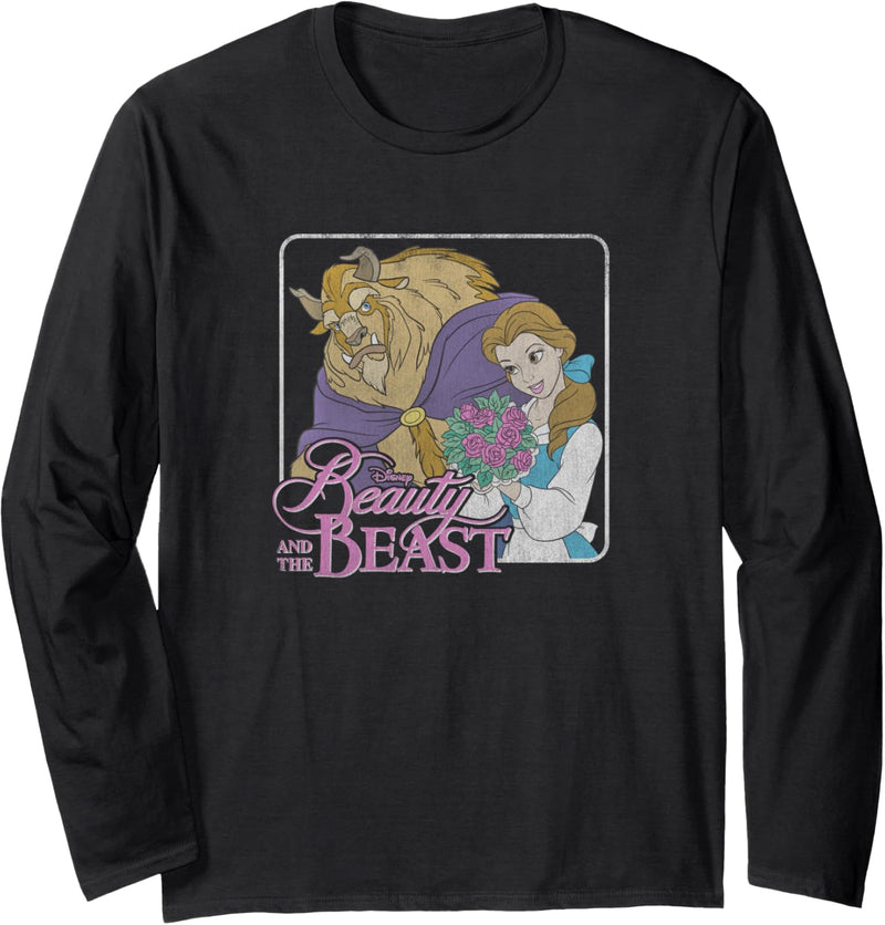 Disney Beauty And The Beast Simple Framed Portrait Langarmshirt