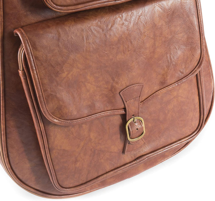 Fame Robustes Kunstleder Gigbag für Westerngitarre, Vintage Design, hochverdichtete Schaumpolsterung