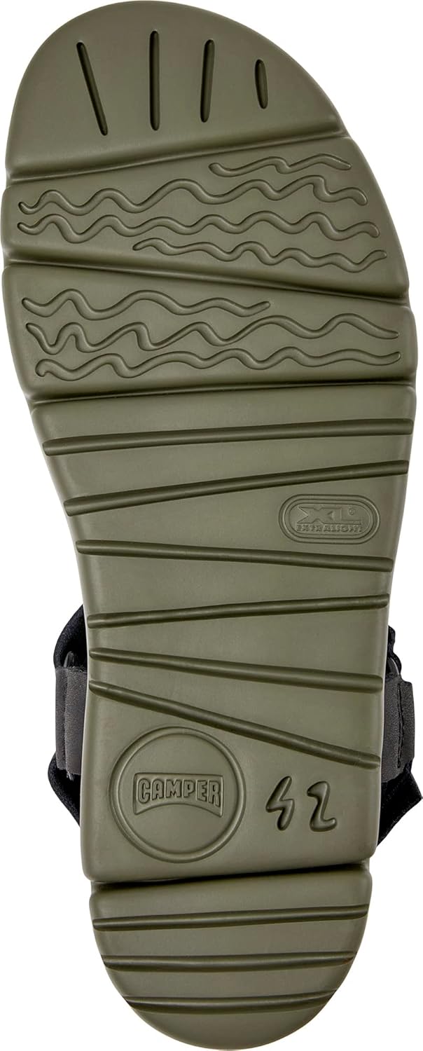 Camper Herren Oruga K100416 Sandal 39 EU Schwarz 020, 39 EU Schwarz 020