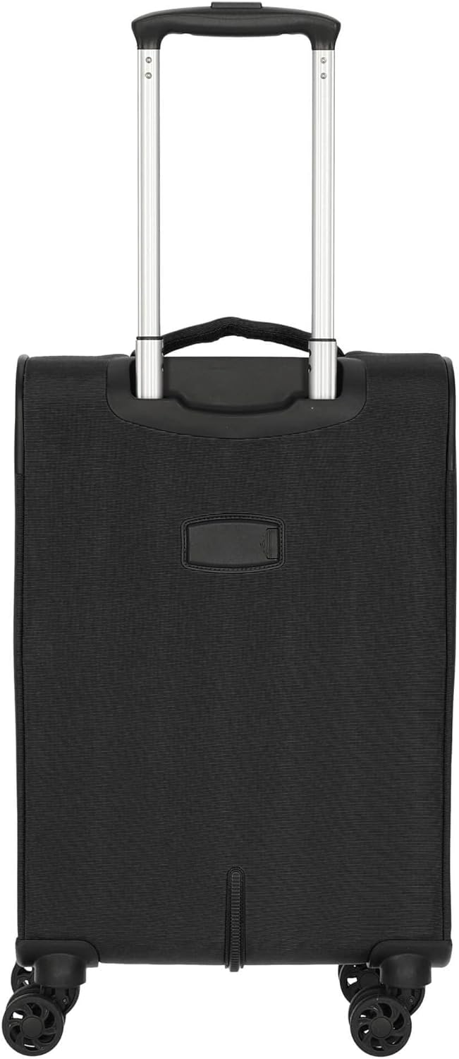 D&N Travel Line 9204-4-Rollen-Kabinentrolley S 55 cm schwarz, Schwarz