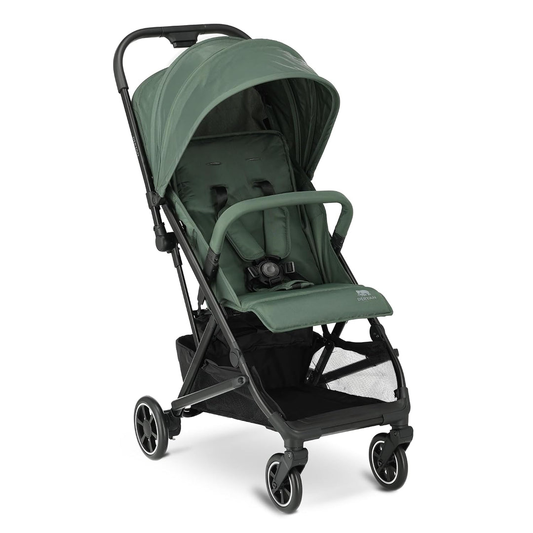 DERYAN Easy Buggy – Leichter Reisebuggy für Babys & Kleinkinder – Kompakt klappbar mit Liegefunktion