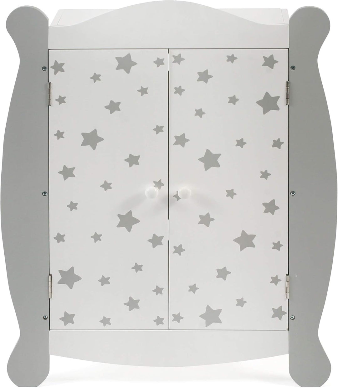 Bayer Chic 2000 - Puppenkleiderschrank mit Kleiderstange und Kleiderbügel, Puppenschrank, Puppenmöbe