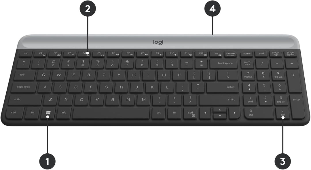 LOGITECH - EINGANGABEGERÄTE Slim WRLS Tastatur Maus Combo MK470 - Graphit - CH - ZENTRAL