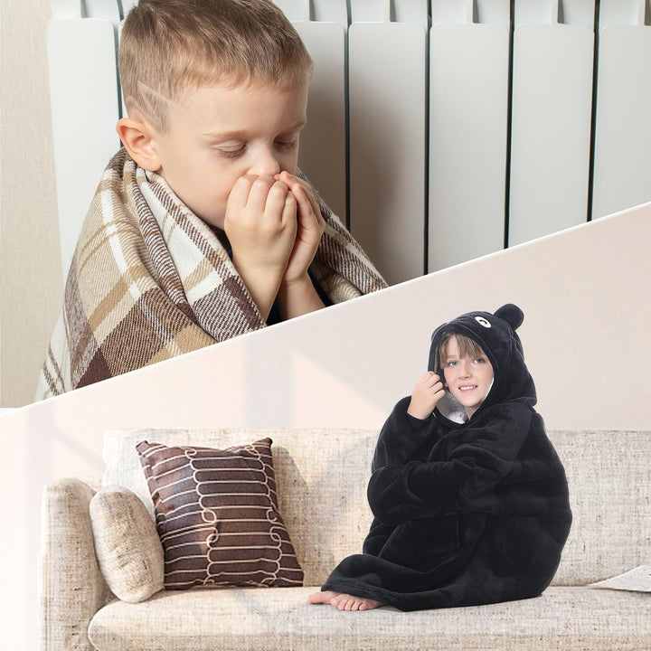 MOKANI ÜBergrossE Hoodie Decke Kinder mit äRmel Tragbare Kapuzenpullover, Super Weich Warmes Bequeme