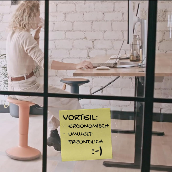 Interstuhl UPis1 - ergonomischer Sitzhocker mit Schwingeffekt - höhenverstellbar - Hocker mit rutsch