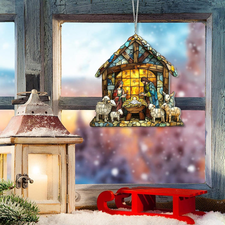 Weihnachtskrippen-sonnenfänger, Weihnachtskrippe Sonnenfänger, Jesus-Sonnenfänger, Weihnachts-Sonnen