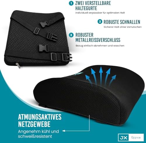 Rückenkissen – Ergonomische Lordosenstütze aus Memory Foam – Für mehr Sitzkomfort zuhause &amp; im Büro