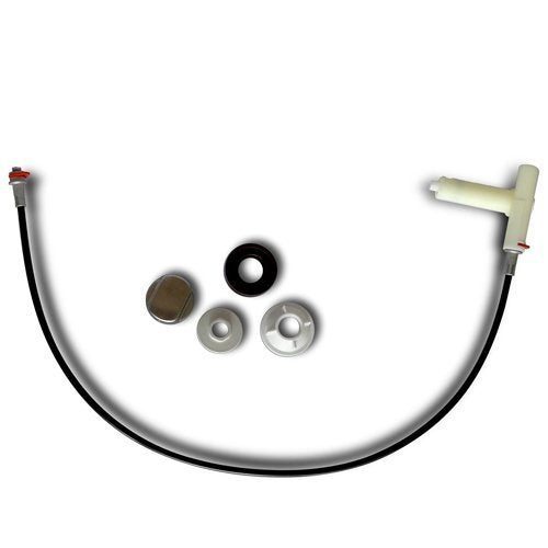 Bowdenzug für FRANKE Spülen mit Integralsiebkorb als Excenterventil 3 1/2" an beiden Enden mit Walze