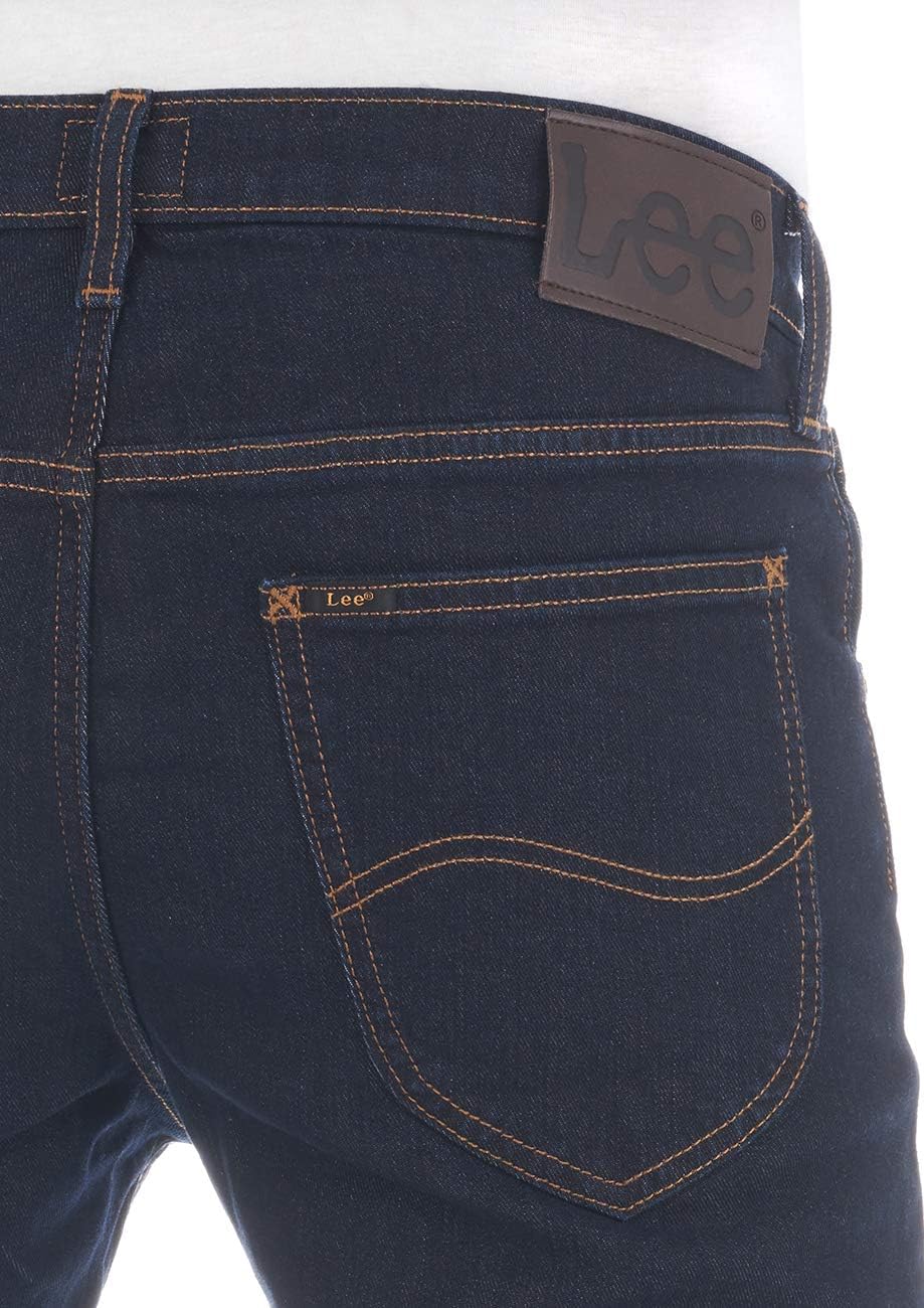 Lee Herren Jeans Regular Fit Daren Zip Fly Hose Straight Jeanshose Baumwolle Denim Stretch Blue Schw