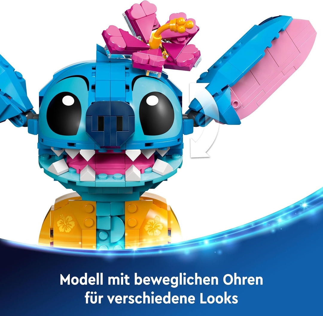 LEGO | Disney 43249 Stitch, Jeu de Construction pour Enfants, Cornet de Glace et Figurine Single, Si