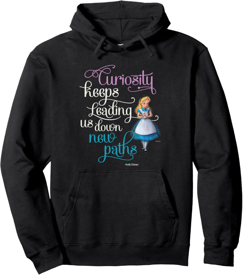 Disney 100 Walt Disney Quote Alice Wonderland Curiosity D100 Pullover Hoodie