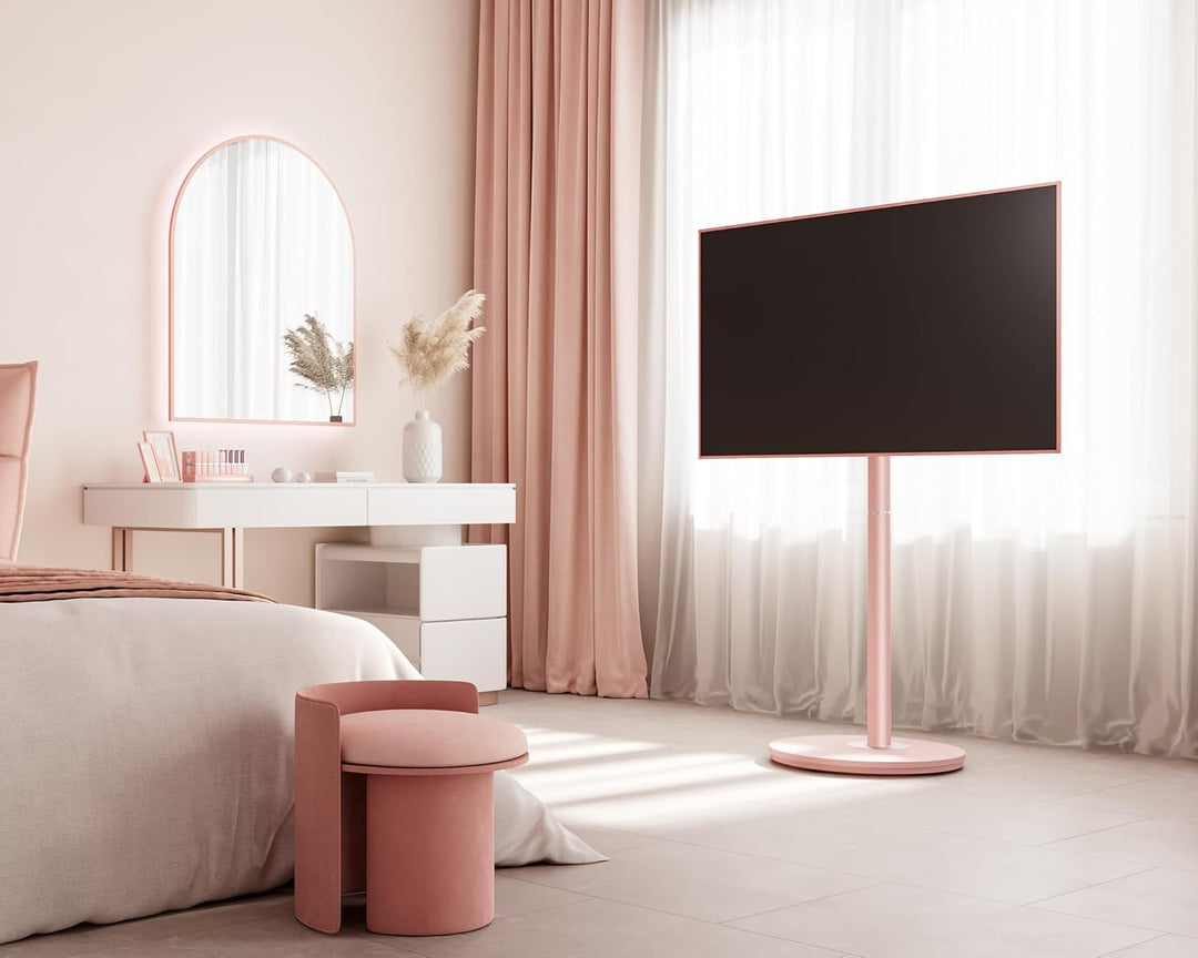 FITUEYES Design TV Ständer Rollbar für 32-65 Zoll Fernseher Mobiler TV Standfuss höhenverstellbar Mo