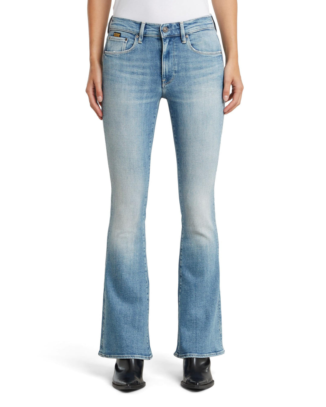 G-STAR Damen 3301 Flare Jeans 23W / 30L Blau (Sun Faded Summer Sky D21290-d441-h099), 23W / 30L Blau
