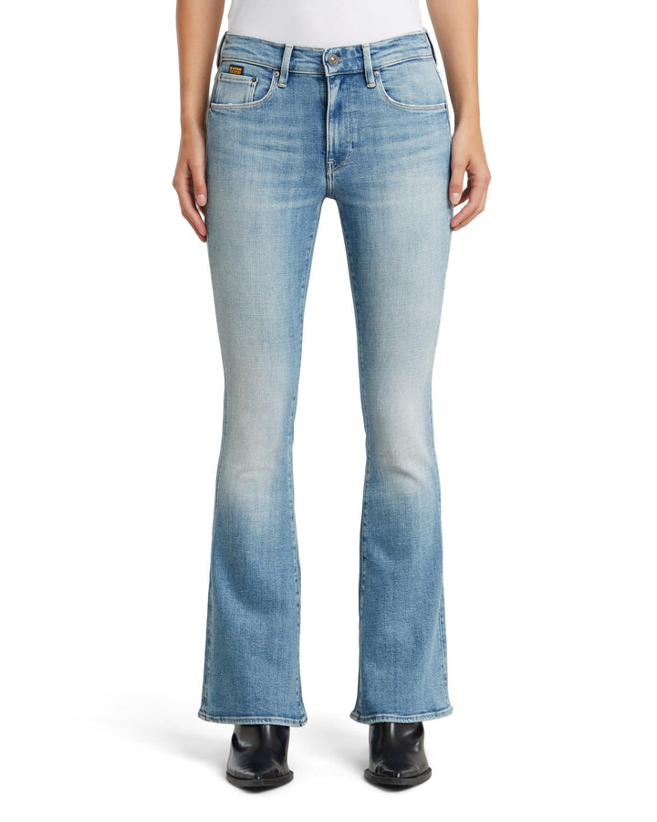 G-STAR Damen 3301 Flare Jeans 23W / 30L Blau (Sun Faded Summer Sky D21290-d441-h099), 23W / 30L Blau