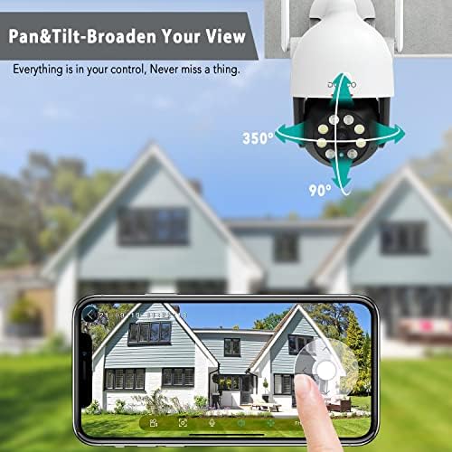DEKCO 2K Überwachungskamera Aussen WLAN 4 Packungen, 350°/90° Schwenkbar WLAN Kamera Outdoor, 3MP Wi