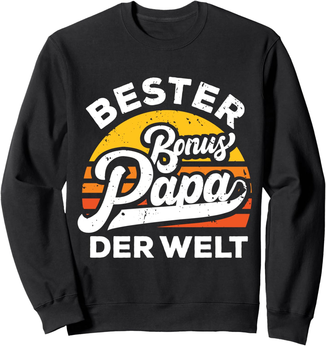 Bester Bonus Papa der Welt Vintage Stiefvater Vatertag Sweatshirt