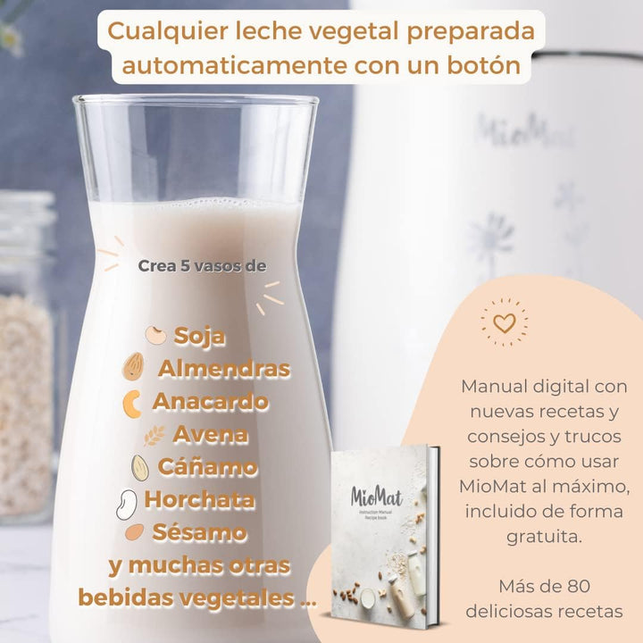 MioMat - Pflanzenmilchmaschine | Rohmilch | Getreidemilch | Sojamilch | Smoothies | Brei | Cremige S