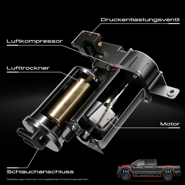 Frankberg Luftfederung Kompressor Kompatibel mit Viano Vito Bus Vito/Mixto Kasten W639 2003-2013 Rep
