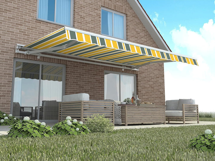 home Trends Markisenstoff 4m Markise mit Volant 4 x 3 m Markisenbespannung ersatzstoff 387 x 300cm B