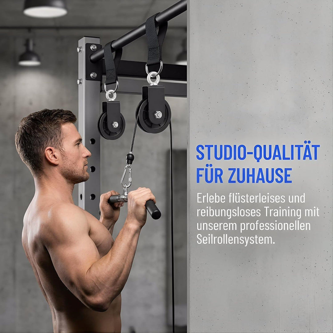 2Set Umlenkrolle für Seile 90mm, 360° Schwenkbar Seilrolle mit Silent-Lager, Schwerlast Riemenscheib