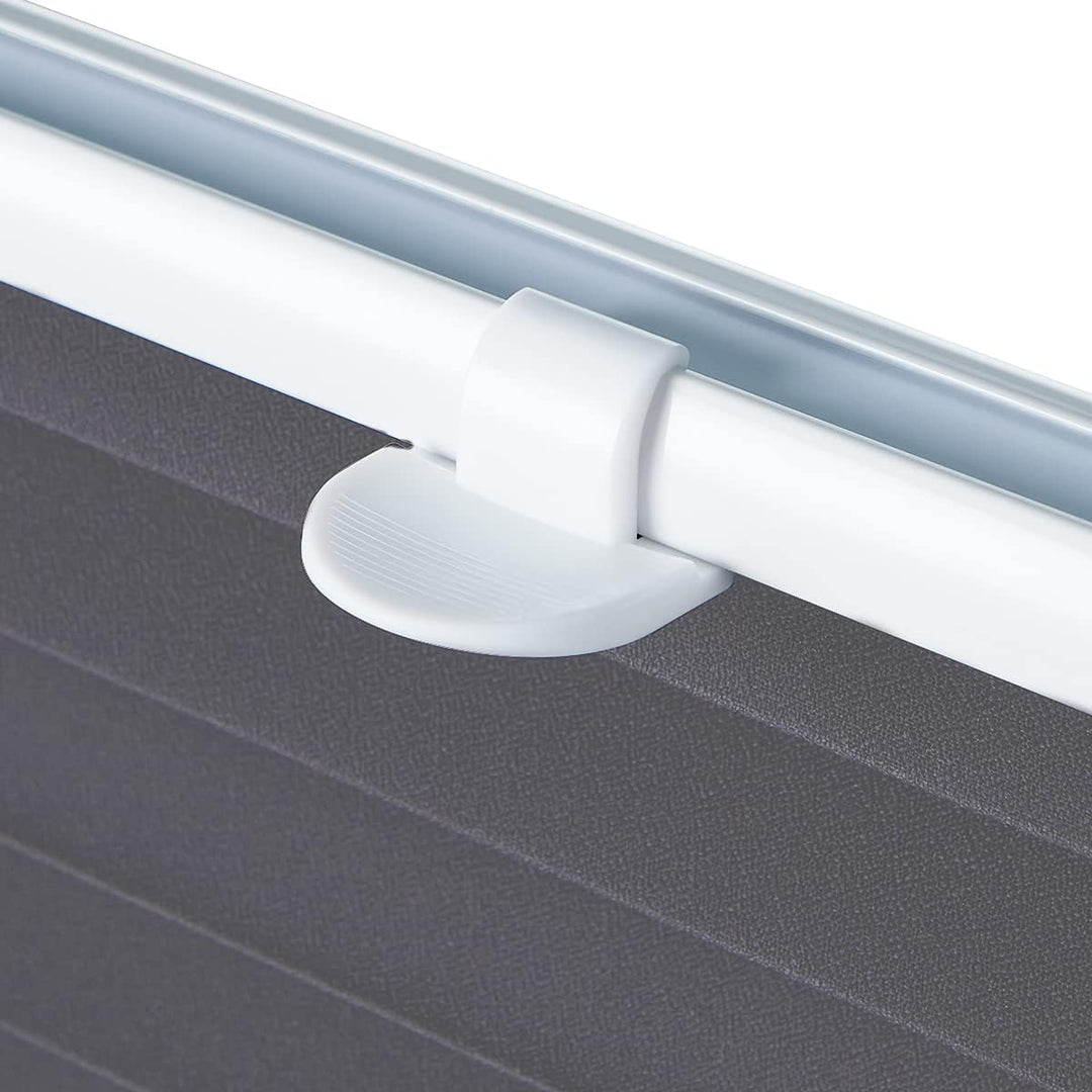 Eurohome Plissee Grau 105x120cm klemmfix ohne Bohren für Fenster und Türen 105x120cm Grau, 105x120cm