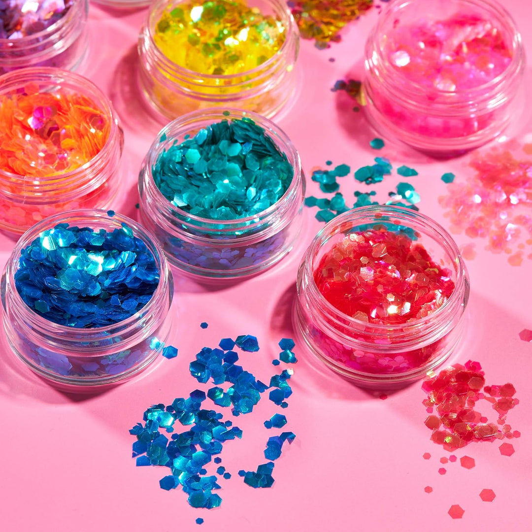 Schillernder grober Glitzer von Moon Glitter - 100% kosmetische Glitzer für Gesicht, Körper, Nägel,