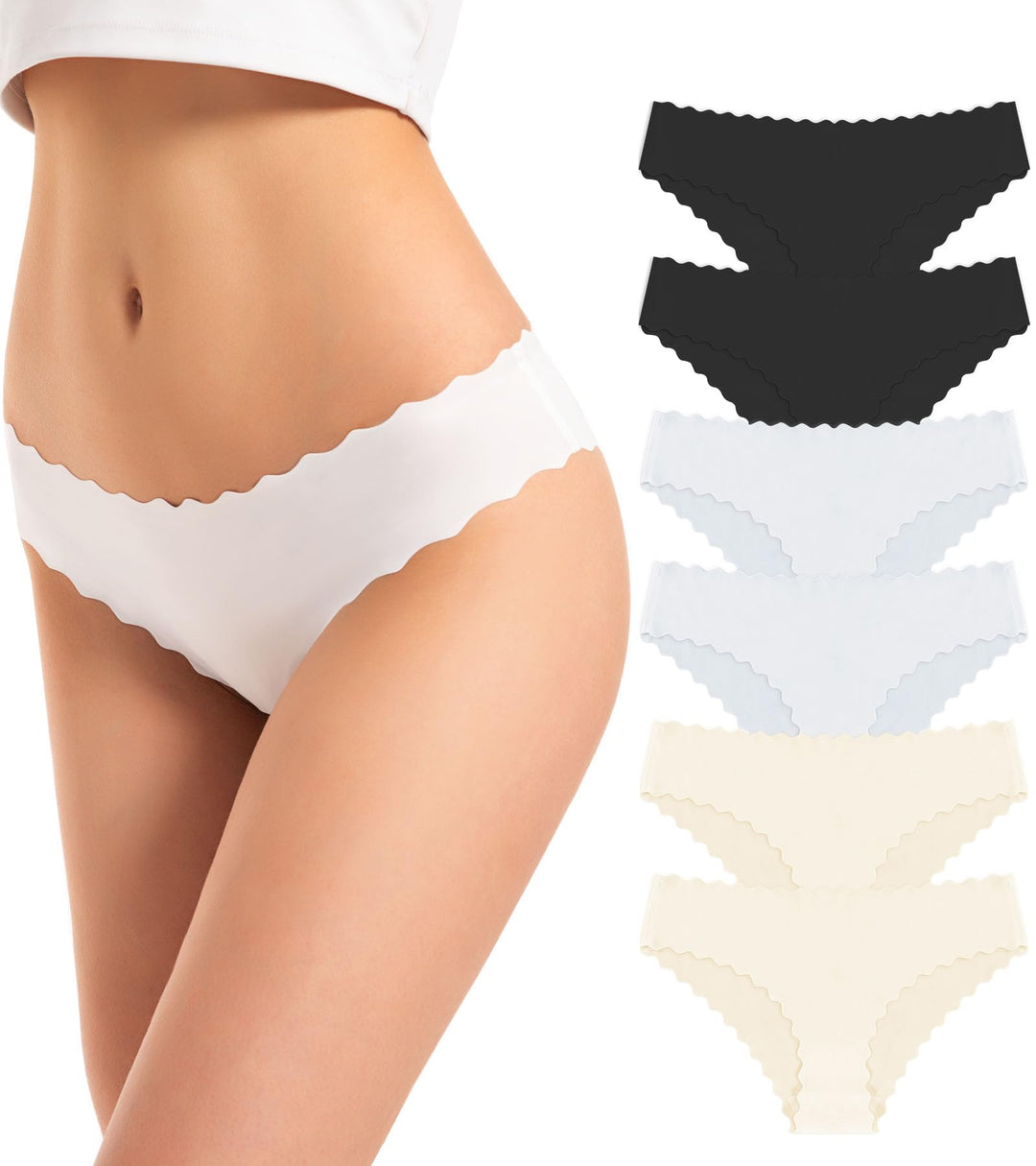 TANSTC 6er Pack Unterhosen Damen Nahtlose Unterwäsche Frauen Seamless Slips Damen Stretch Damenunter