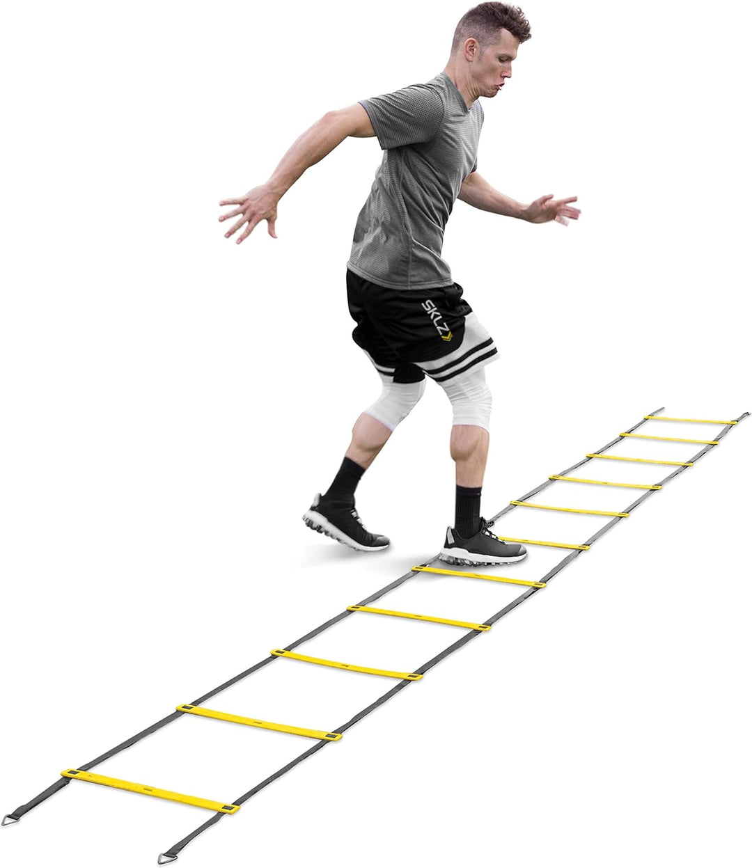 SKLZ SAQ-SL01-02 Training Agility Koordination Leiter Quick Ladder Yellow/Black Einheitsgrösse, Einh