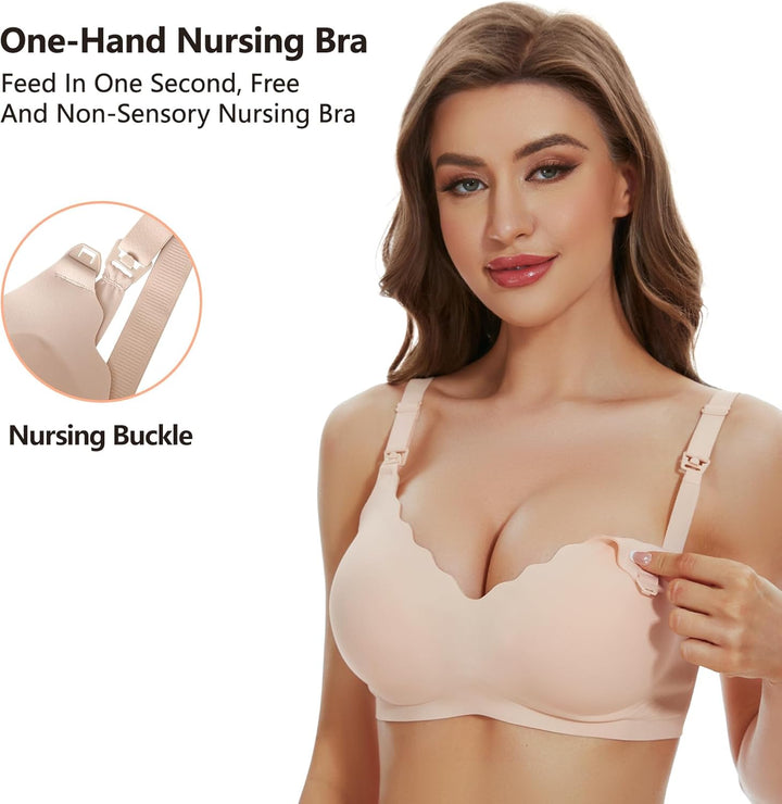 Dresime Schwangerschafts Still BH Nahtloser Still-BH Ohne Bügel Mutterschaft BH mit zusätzlichen BH-