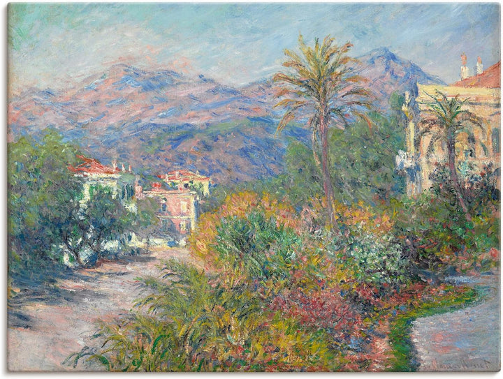 ARTland Leinwandbilder Wandbild Bild auf Leinwand 60x45 cm Wanddeko Landschaften Strasse Pflanzen Pa
