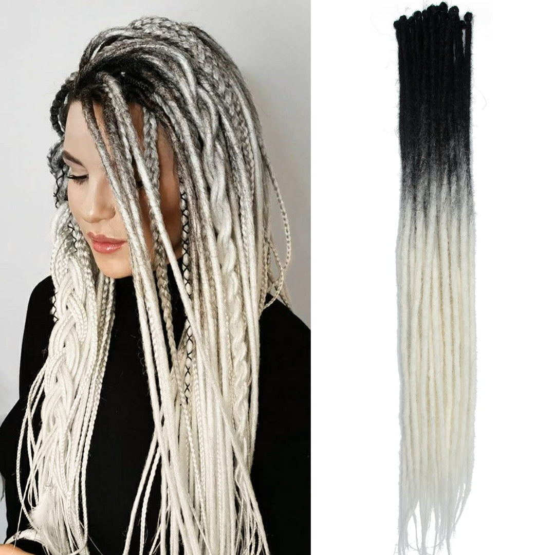 Dünne 0.6cm Synthetische Dreadlock Extensions Handgemacht 24 Zoll 20 Stränge Häkelhaar Lange Häkelzö