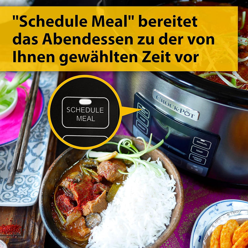 Crockpot TimeSelect digitaler Schongarer | mit programmierbarem Timer und digitaler Anzeige | 5,6 l