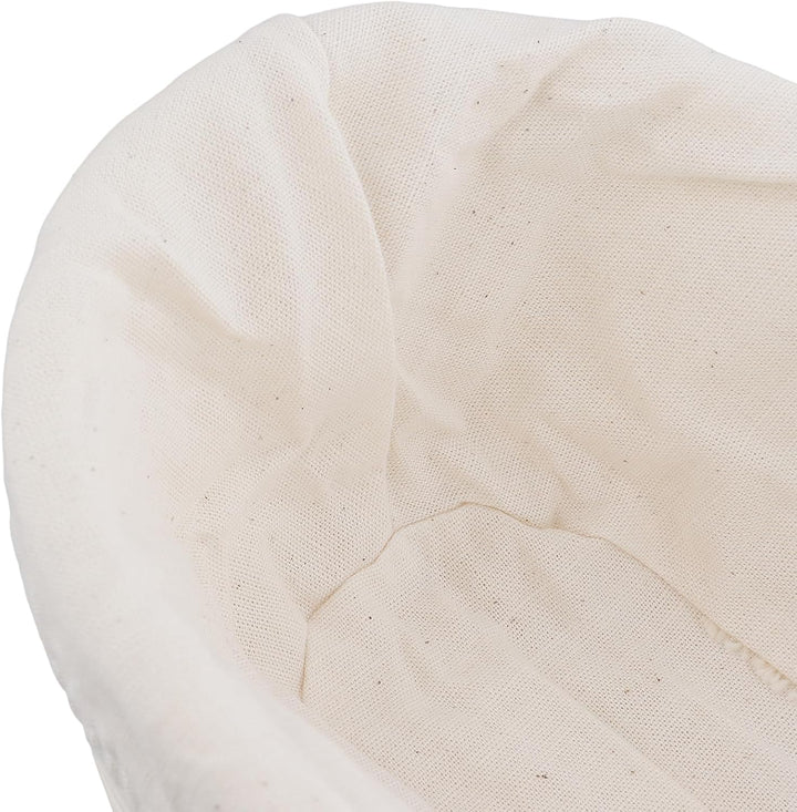 2 Stück Ovaler Brotgärkorb 25x15x8 cm, ovalen Banneton-Gärkörben mit Leineneinsatz, Natürlicher Ratt