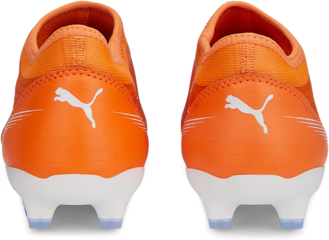 PUMA Unisex Kinder Ultra Match Ll Fg/Ag Jr Fussballschuh 28 EU Ultra Orange Puma White Blue Glimmer,
