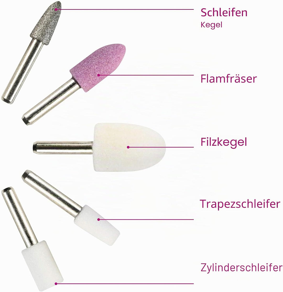 medisana MP 810 elektrisches Maniküre &amp; Pediküre-Set mit 5 Nagelpflege Aufsätzen, für Nägel, Nagelha