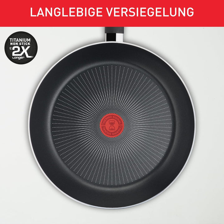 Tefal Recycled On Pfannen-Set 24/28 cm, 100% recyceltes Aluminium, Antihaftbeschichtung, Induktion,
